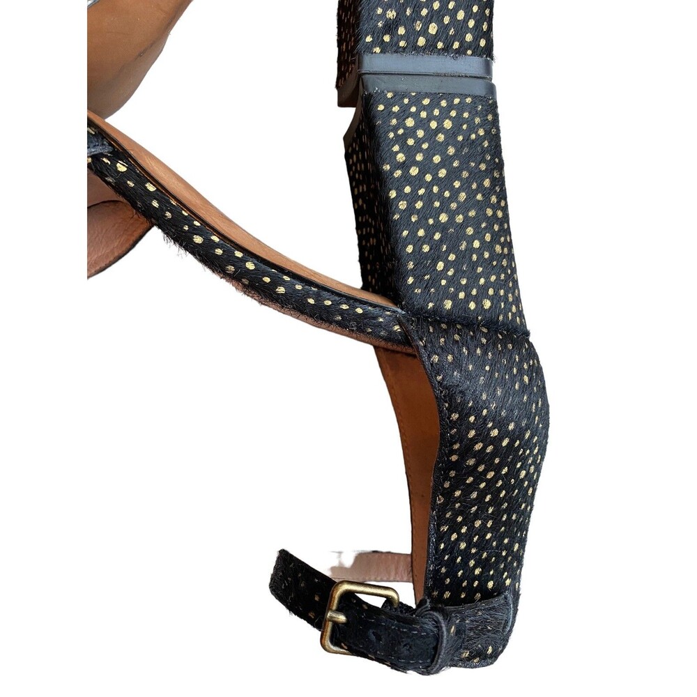 Madewell SIZE 9.5 The Dove High Heel Sandal in Metallic Dot Calf Hair - Picture 8 of 10